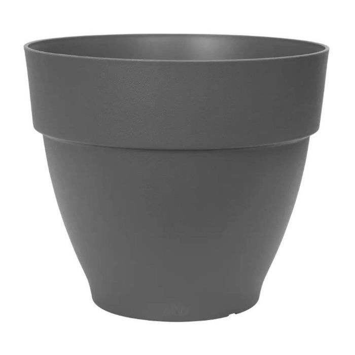 Elho Vibia Campana Bac a fleurs Rond 55 - Noir - Ø 55 x H 47 cm - extérieur - 100% recyclé - Paloma Tech