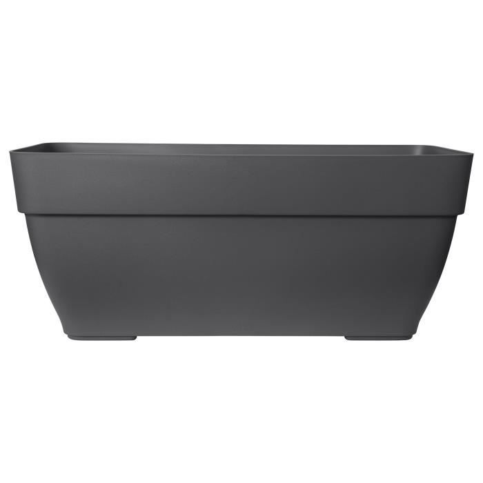 Elho Vibia Campana Bac a fleurs Terrasse 80 - Noir - L 77 x B 35 x H 33 cm - extérieur - 100% recyclé - Paloma Tech