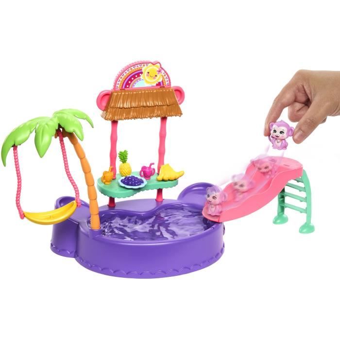 Enchantimals-Piscine singe-Coffret poupée et accessoires HTW73