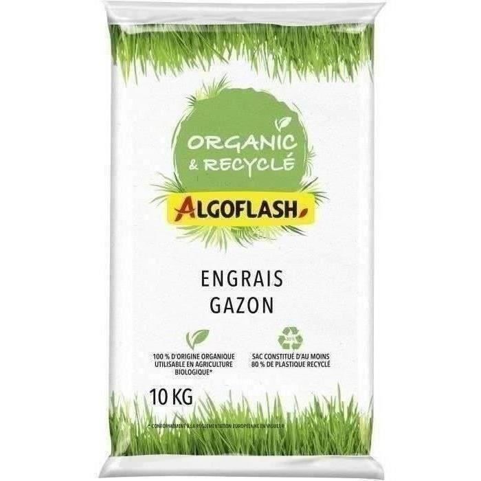 Engrais Gazon 100% Végétal - ALGOFLASH NATURASOL NATURASOL - Organic et Recyclé - 10kg - Paloma Tech