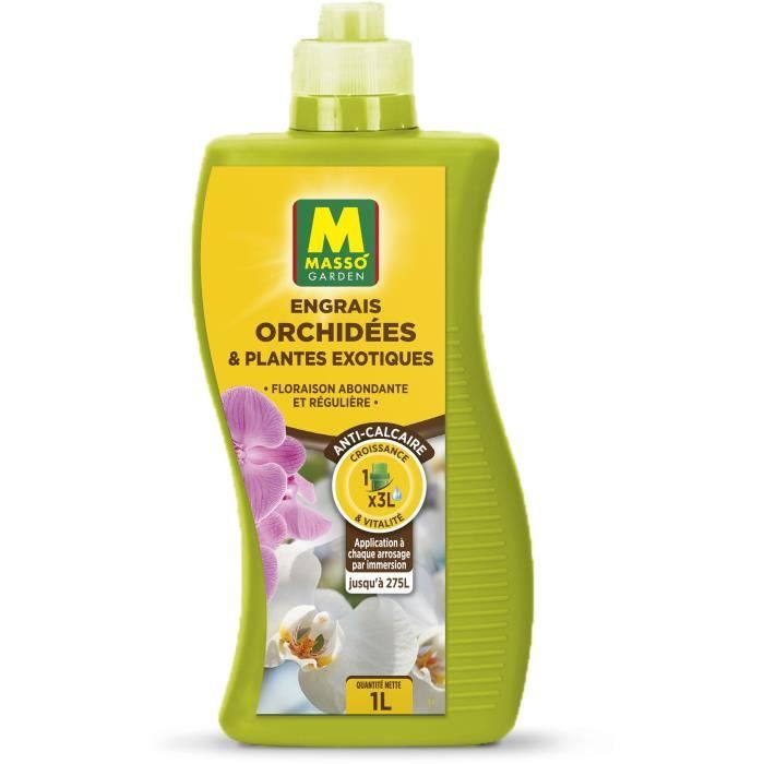 Engrais - MASSO GARDEN - 237831 - Orchidées et plantes exotiques - 1 L - Paloma Tech