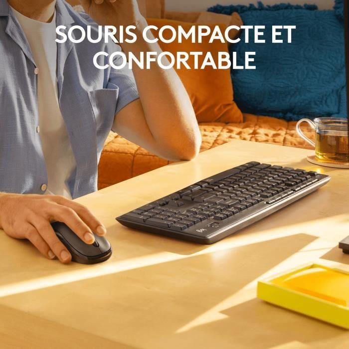 Ensemble clavier et souris Logitech Logitech MK295 ensemble souris clavier sans fil silence - Paloma Tech