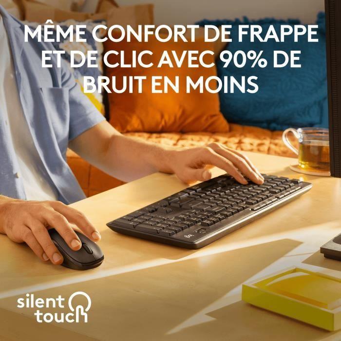 Ensemble clavier et souris Logitech Logitech MK295 ensemble souris clavier sans fil silence - Paloma Tech