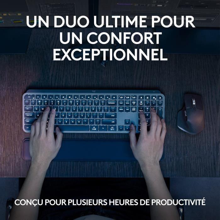 Ensemble clavier et souris Logitech MX Keys S Combo - Clavier et Souris Sans Fil Performants avec Repose Poignet - Paloma Tech