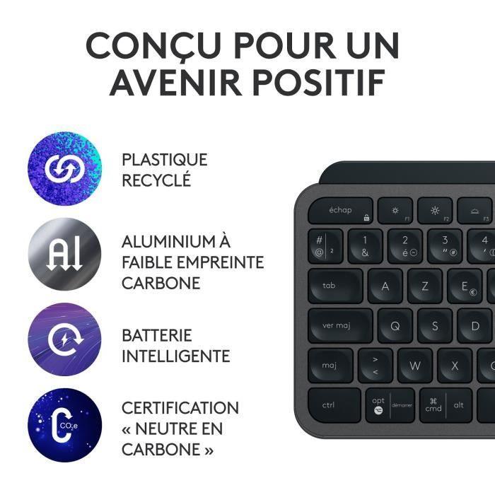 Ensemble clavier et souris Logitech MX Keys S Combo - Clavier et Souris Sans Fil Performants avec Repose Poignet - Paloma Tech