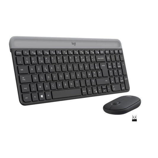 Ensemble Clavier Souris - Sans fil - Logitech - MK470 Slim - Silencieux - AZERTY - Noir - Paloma Tech