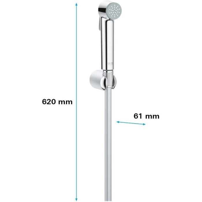 Ensemble de douche 1 jet avec support mural GROHE Vitalio Trigger Spray 30 Chromé