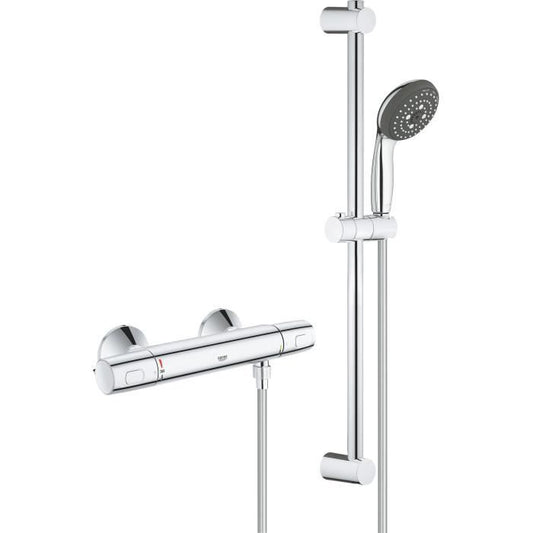 Ensemble de douche thermostatique mural GROHE - Precision Trend THM - Chromé