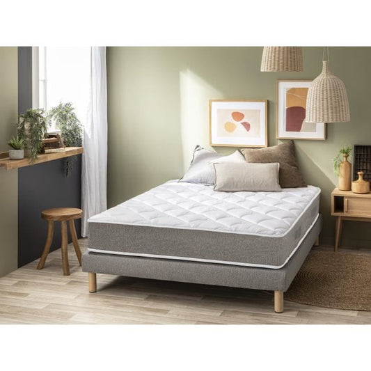 Ensemble Matelas + sommier DREAMACCESS - 160x200 - Epaisseur 24 cm - 100 % ressorts ensachés - 7 zones de confort-