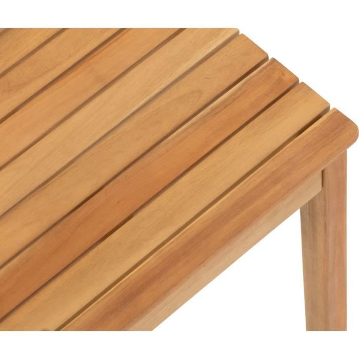 Ensemble repas de jardin pour enfant - 2 personnes - Table carrée 50 x 50 x 50 cm et 2 chaises - Bois Acacia FSC - Paloma Tech