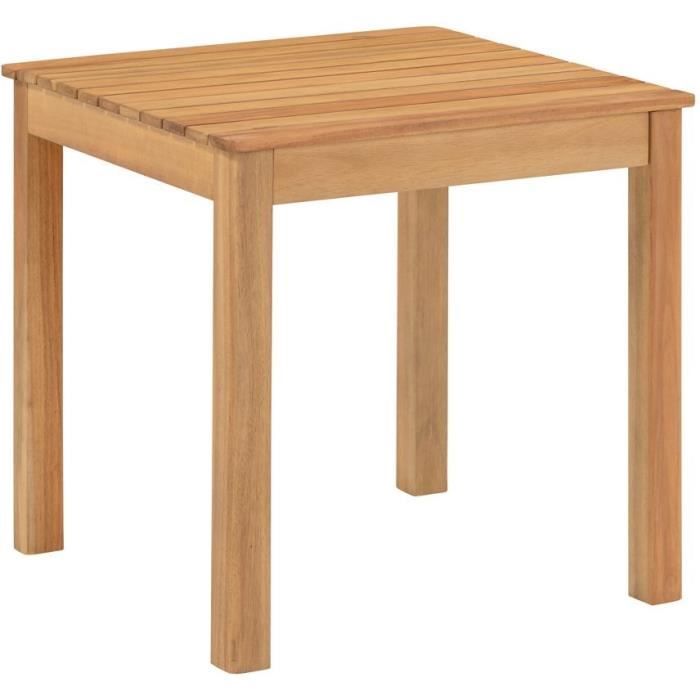 Ensemble repas de jardin pour enfant - 2 personnes - Table carrée 50 x 50 x 50 cm et 2 chaises - Bois Acacia FSC - Paloma Tech