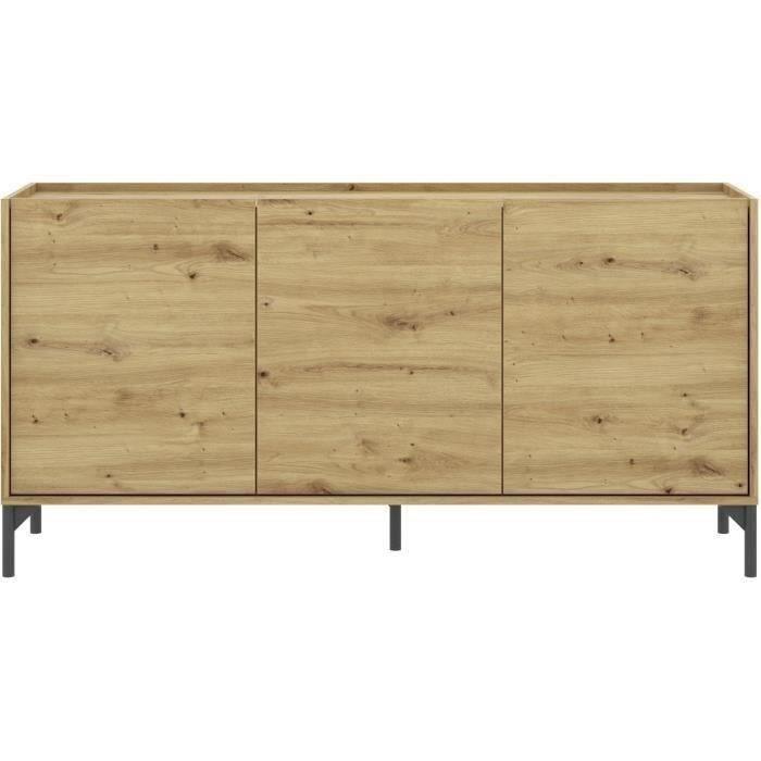 Ensemble salon Meuble TV 164 cm + Table basse relevable + buffet 155 cm - Mélaminé - Paloma Tech