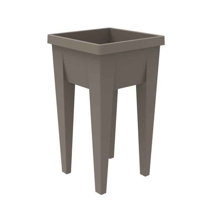 Espace Potager Veg&Table URBAN Taupe - L38,5 x P38,5 x H68 cm - 4 bouchons d'évacuation - EDA - Paloma Tech