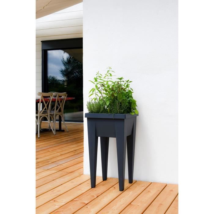 Espace Potager Vegétable EDA URBAN - 4 bouchons d'évacuation  - L38,5 x P38,5 x H68 cm - Paloma Tech