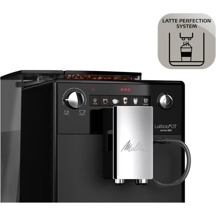 Expresso avec broyeur Melitta LATTICIA ONE TOUCH F300-100 NOIR MAT