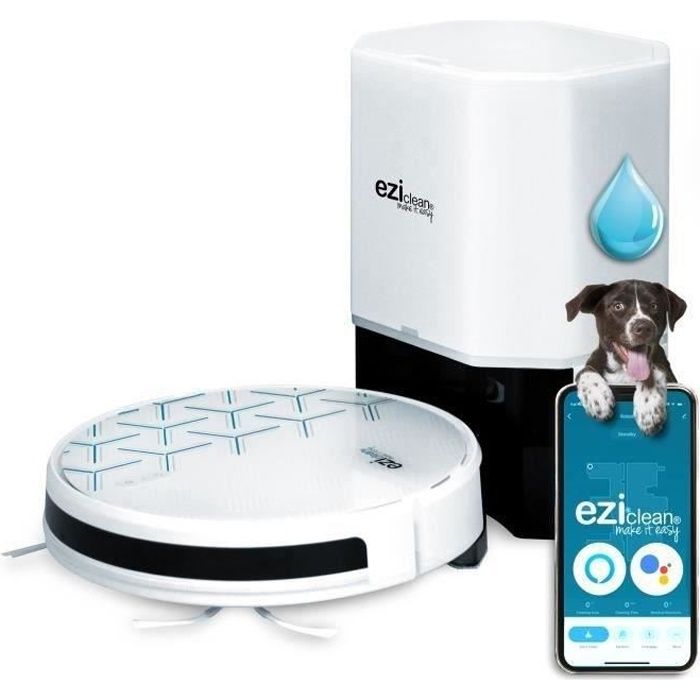 Aspirateur robot EZIclean Aqua Xpert Animal avec app et dispositif d’eau