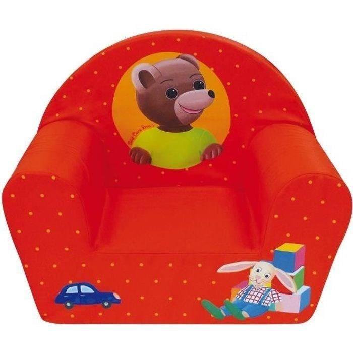 Fauteuil club en mousse Petit Ours Brun pour enfant - Fun House - Paloma Tech