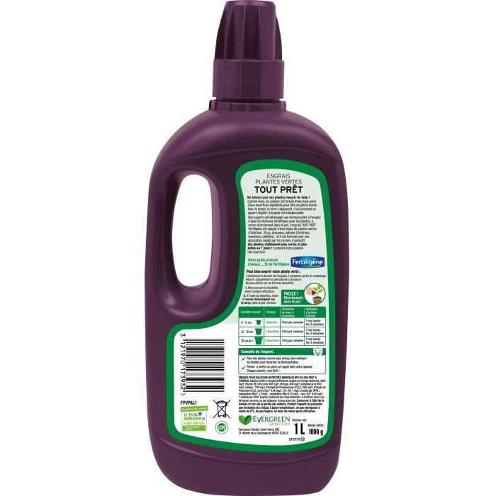 FERTILIGENE Engrais Plantes Vertes - 1 L - Paloma Tech