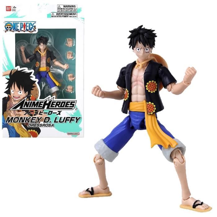 Figurine Anime Heroes - Bandai - One Piece - Luffy (Dressrosa) - 17 cm