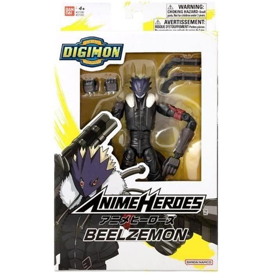 Figurine Anime Heroes Digimon Beelzemon 17 cm - BANDAI - Pistolets Berenjena - Enfant 4 + ans