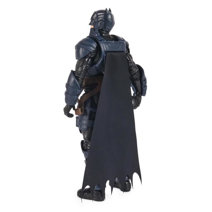 Figurine articulée Batman 30 cm en armure sombre avec cape flottante et 16 accessoires