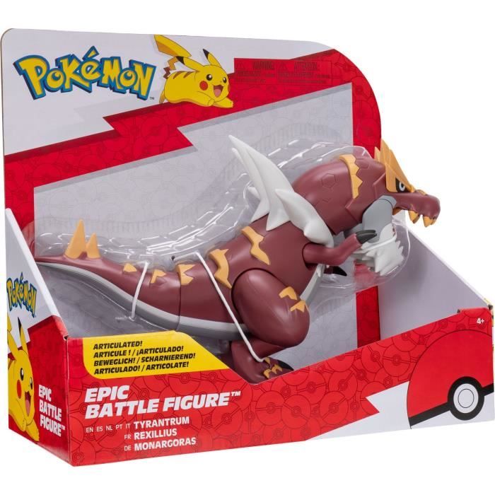 Figurine - BANDAI - Pokémon légendaires Rexilius - 30 cm articulée a l’échelle des dessins animés