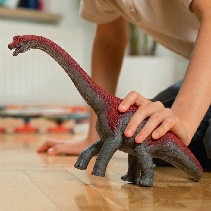 Figurine Brachiosaure rouge avec détails réalistes pour enfants des 4 ans SCHLEICH 15044 Dinosaurs