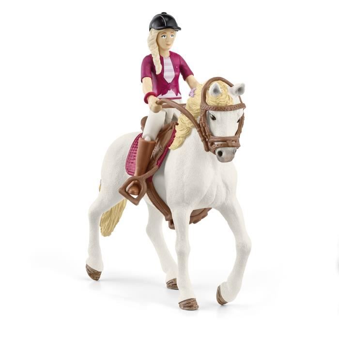 Figurine Cavaliere Sofia et Blossom coffret schleich avec 10 éléments inclus dont 1 cheval schleich andalou