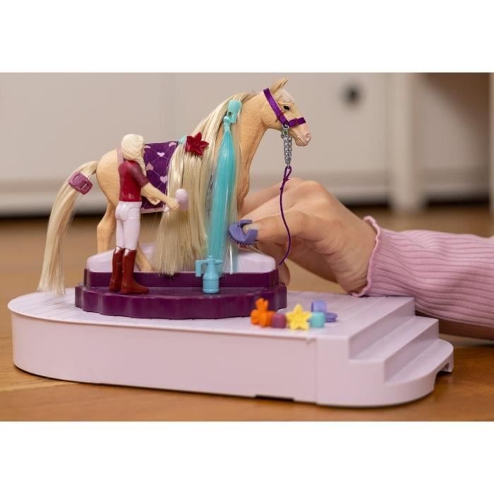 Figurine Cheval - Coffret de 54 Pieces - Accessoires de Pansage et Figurine - Cadeau pour Enfants des 4 ans - schleich