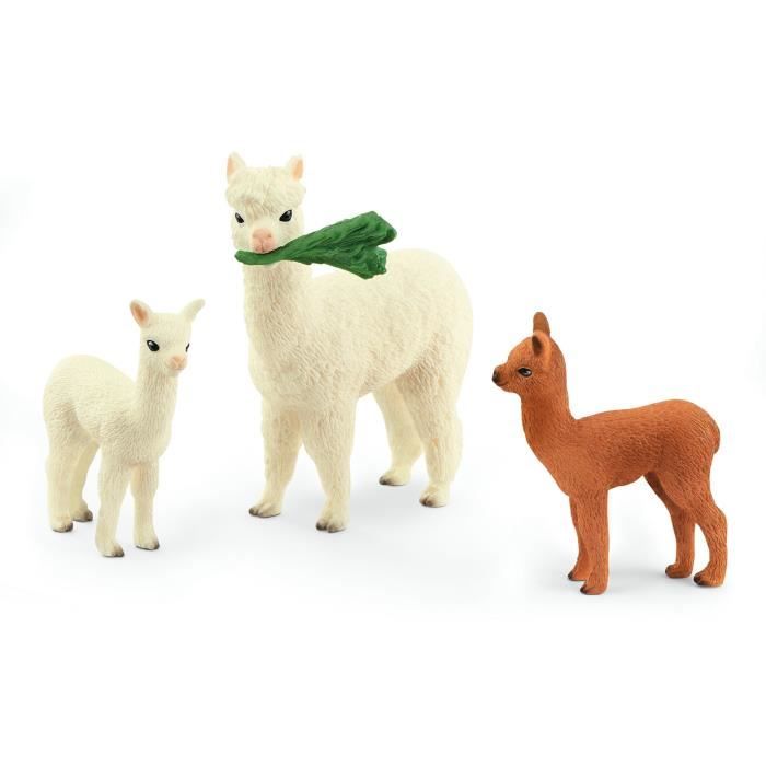 Figurine Famille d’Alpaga pour enfants des 3 ans - Schleich 42544 Wild Life