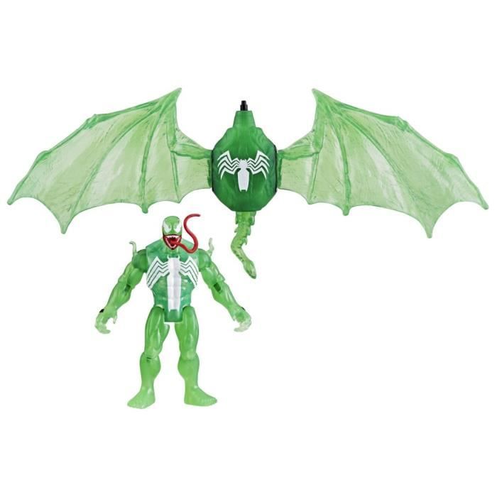 Figurine Green Symbiote Hydro-Ailes figurine de 10 cm avec véhicule jouets de super-héros pour enfants a partir de 4 ans