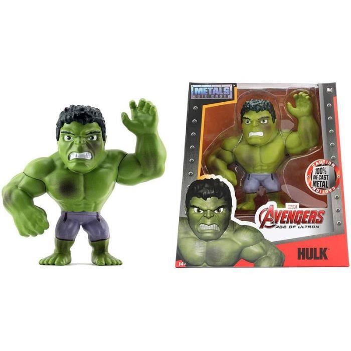 Figurine Hulk en métal 15cm - Marvel - Collectionnez d’autres héros - Pour enfants a partir de 8 ans