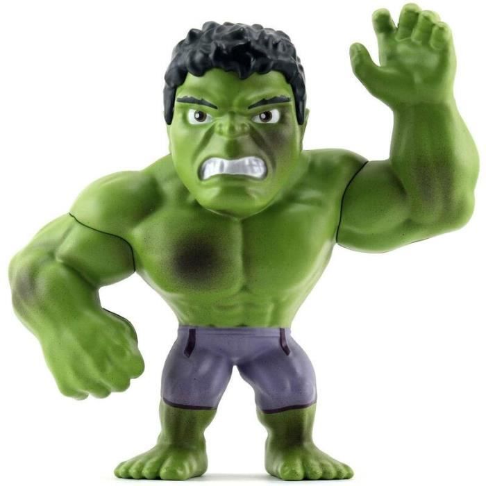 Figurine Hulk en métal 15cm - Marvel - Collectionnez d’autres héros - Pour enfants a partir de 8 ans