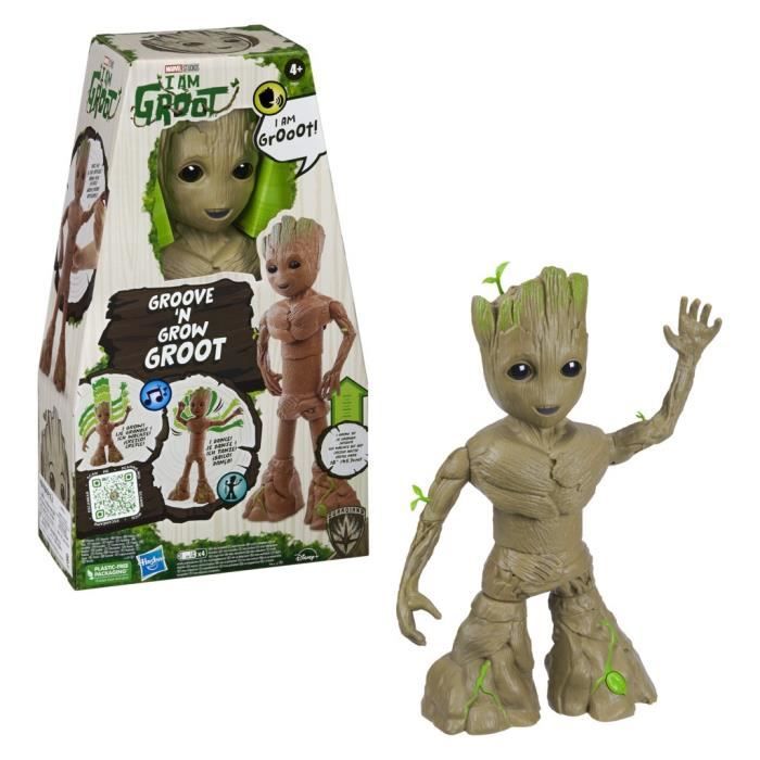 Figurine interactive Groot - HASBRO - I Am Groot Groove ’N Grow Groot - Grandit et danse - Multicolore