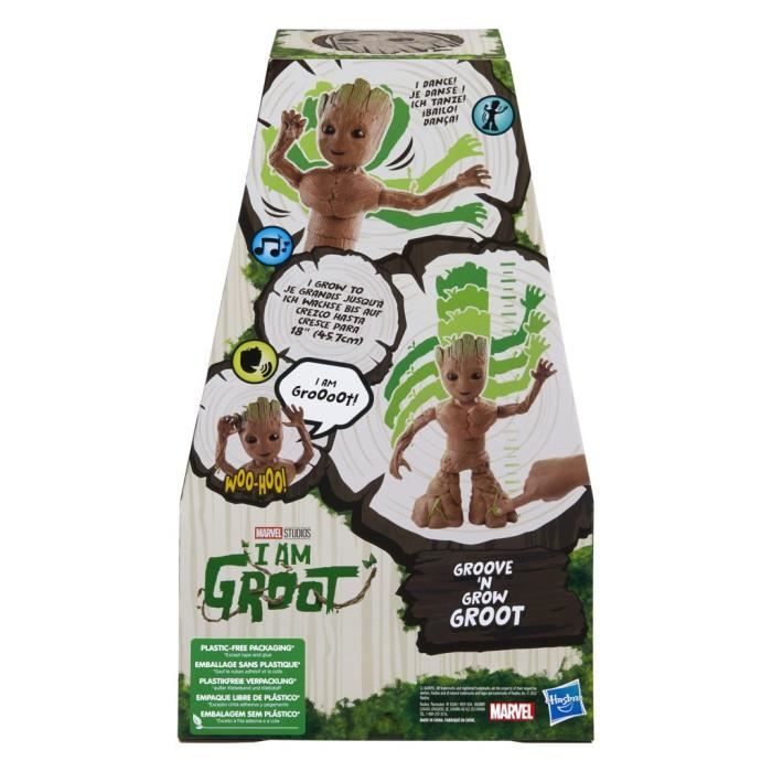 Figurine interactive Groot - HASBRO - I Am Groot Groove ’N Grow Groot - Grandit et danse - Multicolore