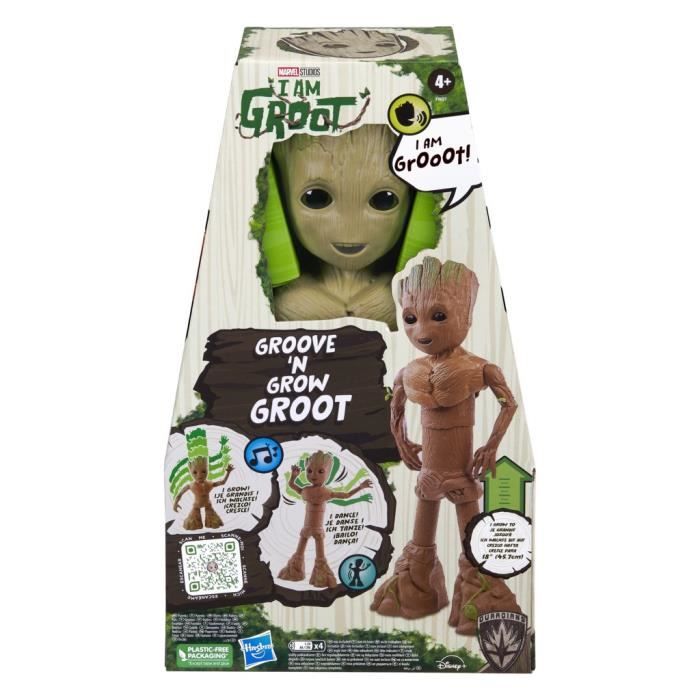 Figurine interactive Groot - HASBRO - I Am Groot Groove ’N Grow Groot - Grandit et danse - Multicolore