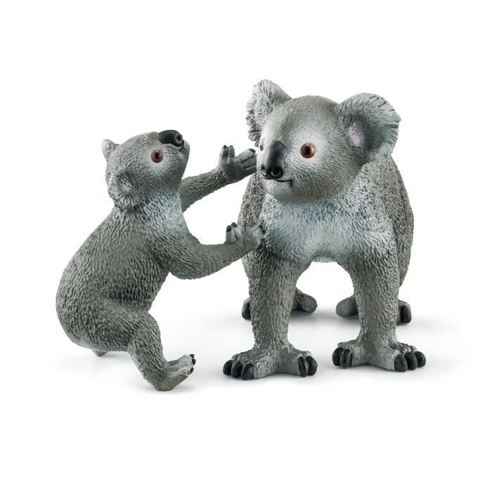 Figurine Maman et Bébé Koala pour enfants des 3 ans 13,6 x 5,8 x 19,2 cm -Schleich 42566 WILD LIFE