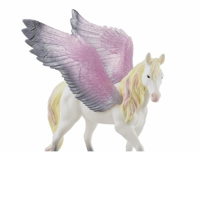 Figurine Pégase Ailée - Avec Ailes et Criniere Brillantes - Figurine Cheval Amusante et Durable - Cadeau pour Enfants