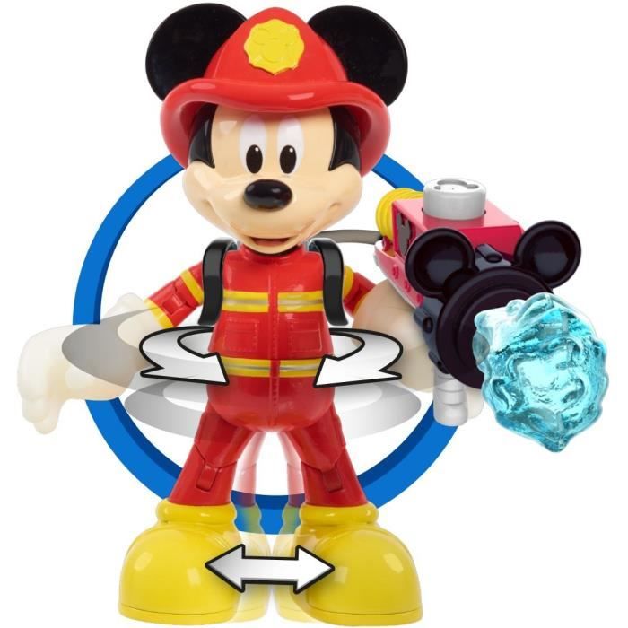 Figurine Pompier Mickey 15 cm - DISNEY - Jouet pour enfants des 3 ans - MCC20 - Articulée