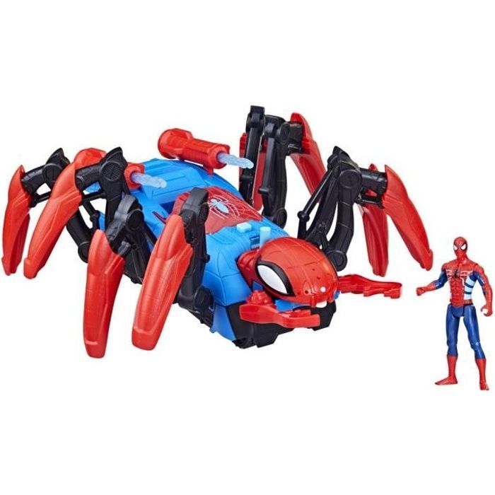 Figurine Spider-Man Véhicule Araignée de combat - Lance de l’eau et des projectiles - Des 4 ans - HASBRO Marvel