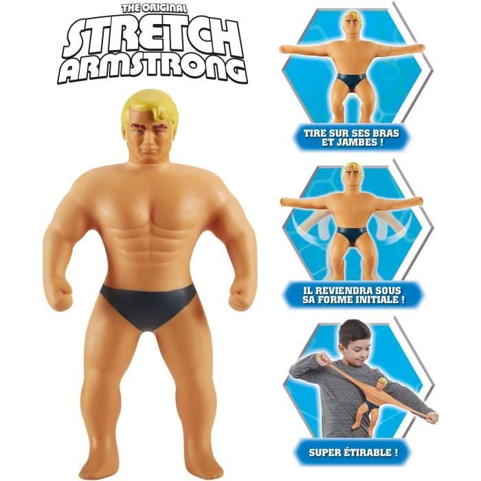 Figurine Stretch Armstrong étirable de 25 cm pour enfants des 5 ans - TRE03