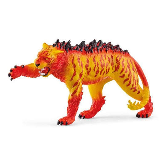 Figurine Tigre de Lave Tigre Malicieux au Pelage Terrifiant Jouet Durable Schleich 70148 Eldrador Creatures