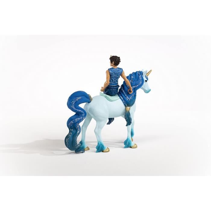 Figurine Trition Aryon et Licorne Bleue -Set de 2 Pieces - Jouets Durables pour Divertissement et Jeux de Simulation