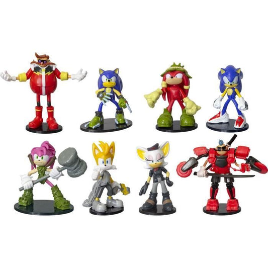 Figurines articulées SONIC - Collection de 8 personnages - 7,5 cm