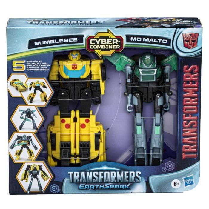 Figurines Cyber-Combiner Bumblebee et Mo Malto jouets interactifs pour filles et garçons,Transformers EarthSpark