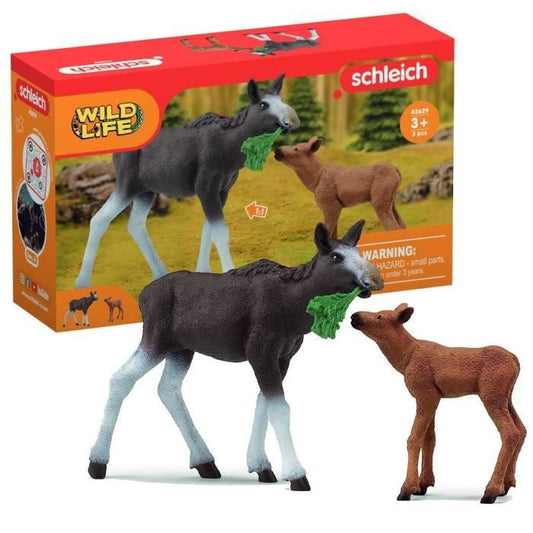 Figurines Élan Femelle avec Veau animaux sauvages Schleich 42629 Wild Life Pour enfant des 3 ans