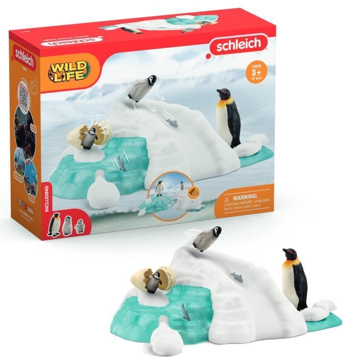 Figurines Famille pingouin sur la banquise Schleich 42661 Wild Life Pour enfant des 3 ans