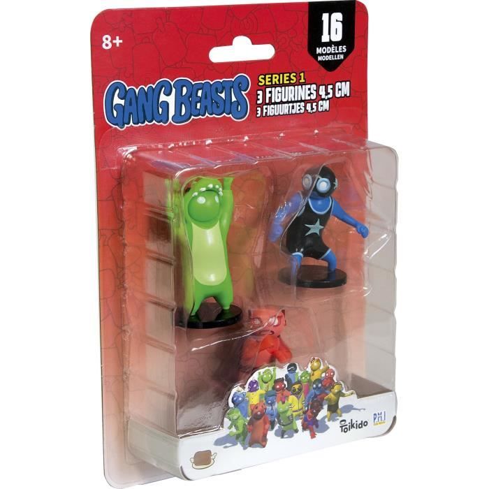 Figurines Gang Beasts - Lot de 3 - Collection Jeux Vidéos - Lansay