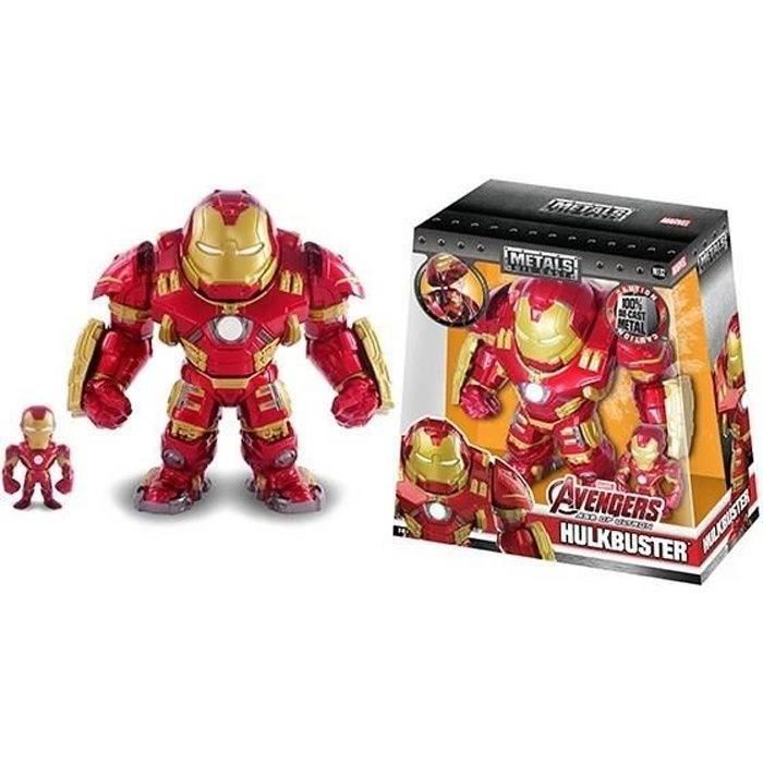 Figurines Iron Man en métal - MARVEL - Set de 2 - Articulées - 15 + 5cm