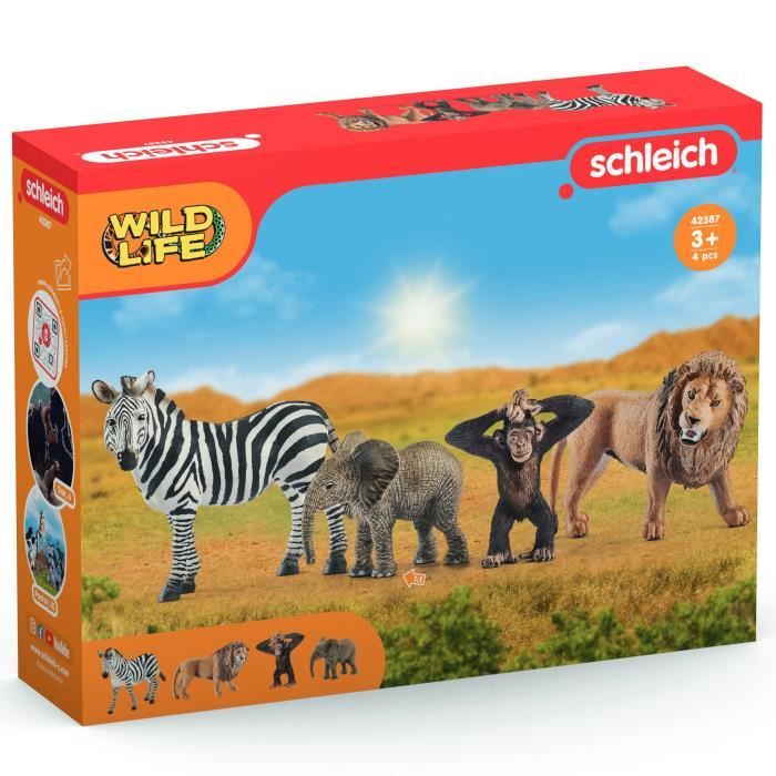 Figurines les animaux d’Afrique jouets pour enfants des 3 ans - schleich 42387 Wild life